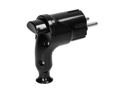Conector unghiular cu ejector 16A/250V, negru