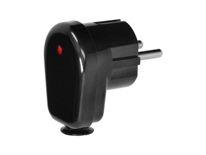 Ștecher unghiular negru 16A cu împământare