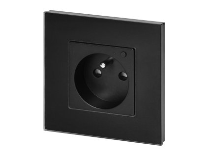 Priză inteligentă Wi-Fi neagră pentru perete