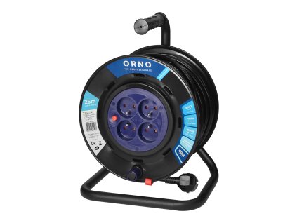 Tambur de prelungire 25m, 4 prize, 3x1.5mm