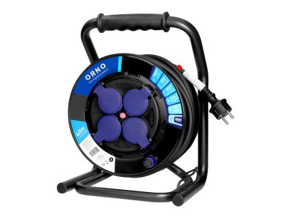 Tambur de prelungire cablu 40m, 4 prize IP44