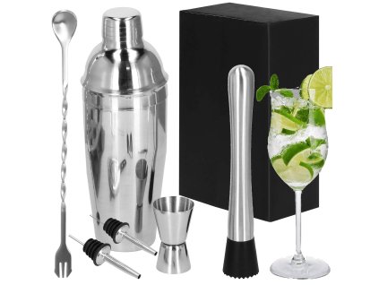KI0014 SET BARMAN PENTRU BĂUTURI SHAKER 750 ML, 6 BUC.