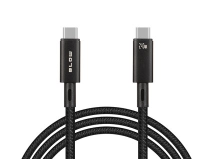Cablu USB-C 40Gbps 240W 1m negru împletit