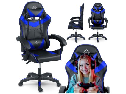 Scaun de gaming Sofotel Draknor negru-albastru