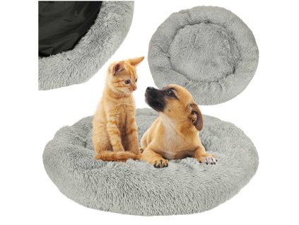 Perna de pluș pentru câini 100 cm gri deschis