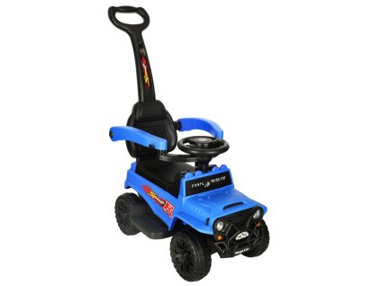 Mașină de teren push ride cu sunet și lumini albastră