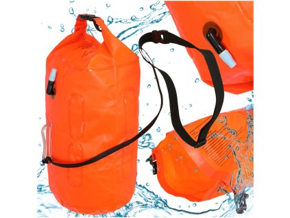 Baliză de înot plutitoare geantă uscată cu fluier 20l