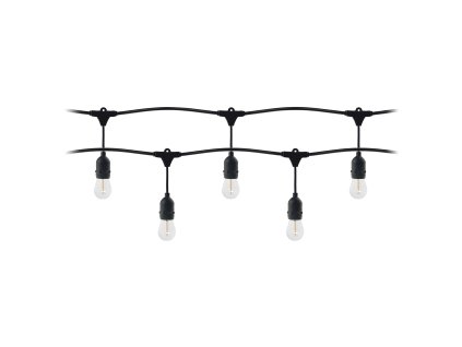 Ghirlandă LED de exterior 5m, 6x E27 1W 3000K