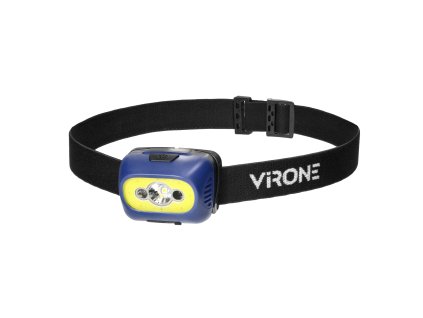 Lanternă frontală LED COB cu control fără atingere, albastră