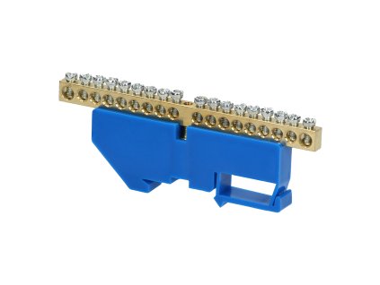 Conector din alama N pentru 18 conductori - albastru