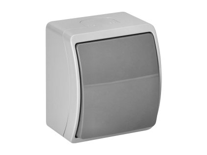 Comutator monofazat impermeabil IP44 gri