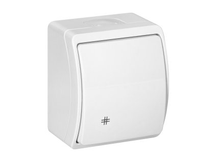 Comutator alb impermeabil cu patru căi IP44