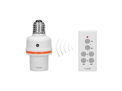Controler wireless pentru bec E27 cu suport
