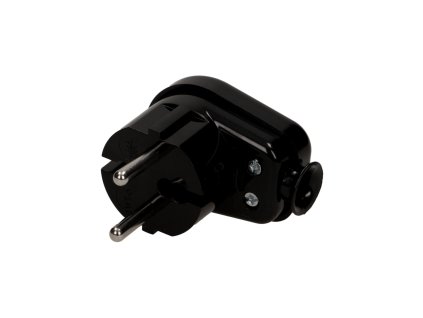Conector electric unghiular negru