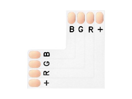 Conector de colț LED RGB 10mm formă L