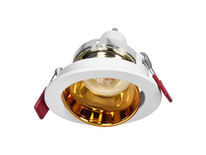 Cadru decorativ rotund alb-auriu GU10/MR16