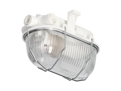 Luminator exterior alb cu capac din oțel IP54