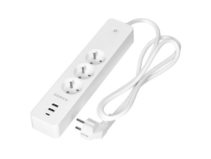 Prelungitor inteligent Wi-Fi 3 prize, 2x USB, alb