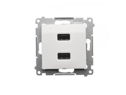 KONTAKT-SIMON Priză USB dublă Simon 54 premium modul alb DC2USB,01/11