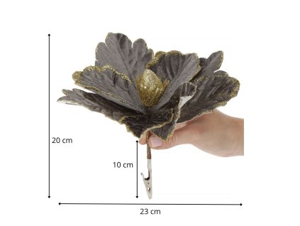 CA1229 DECORAȚIUNE DE CRĂCIUN POINSETTIA 20 CM