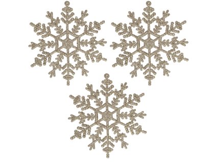 CA0754 ORNAMENTE DE CRĂCIUN "FULGI" 12 CM 3 BUC.