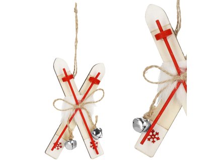 65290 ca1090 ozdoba swiateczna narty 12x6 cm M0