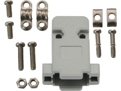 Carcasă gri pentru conector D-SUB DB9 pentru cabluri