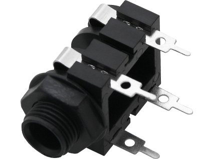 Conector de montaj din plastic Jack 6.3 mm