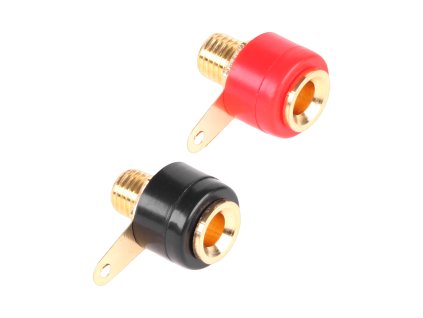 Conector banană priză mic.