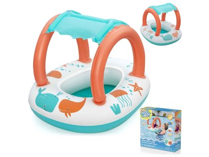 Barcă gonflabilă pentru copii cu copertină pentru înot Bestway