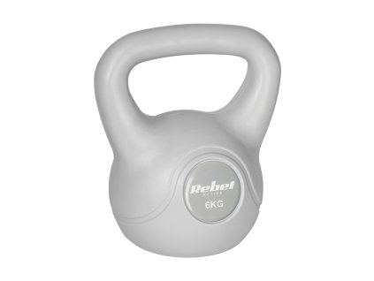 Kettlebell bituminos 6 kg gri REBEL ACTIVE