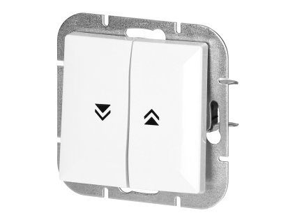 Comutator pentru oblon încastrat Pearl, 10A, 250V, WP-10P, alb