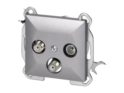 Priză satelit RTV/SAT 3db Perlă, GAPS-2P, antracit