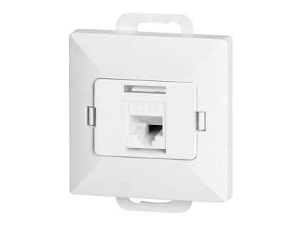 Priză simplă tel-comp. RJ-45 Cat5 Perlă, RJ45-5CAT/P1, alb