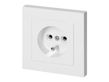 Priză modulară încastrată 2P+E Malta 16A, 250V, PT-16M, albă