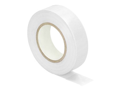 Bandă izolatoare, ignifugă, albă lățime de 19mm, grosime de 0.13mm, lungime de 20m