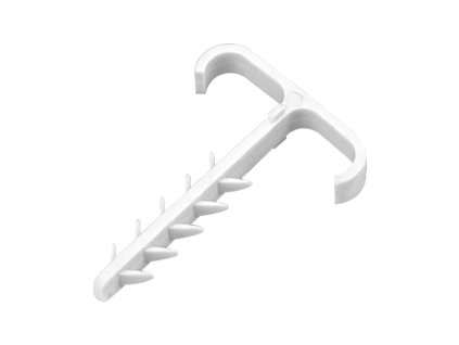 Clemă rapidă pentru cablu, dublă, cablu plat 13x7mm, albă, 100 buc.