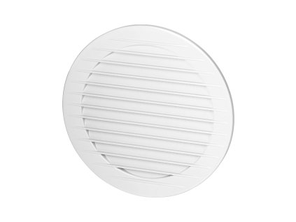 Grilă de ventilație rotundă cu plasă Ø100, albă