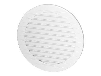 Grilă de ventilație rotundă cu plasă Ø150, albă