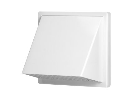 Grilă de ventilație cu capotă Ø80-150, albă