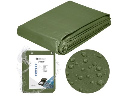 GA2132 PRELATĂ 4 X 4 M VERDE ÎNCHIS ARGINTIE