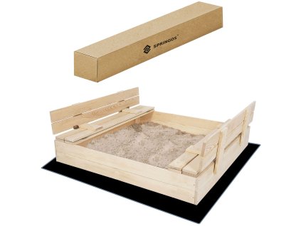 SB120 LADĂ DE NISIP DIN LEMN 120x120