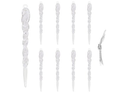 CA0747 DECORAȚIUNE DE CRĂCIUN "ȚURȚURE" 10 CM 9 BUC.