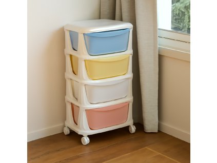 HA0214 DULAP MOBIL PE ROȚI CU 4 SERTARE