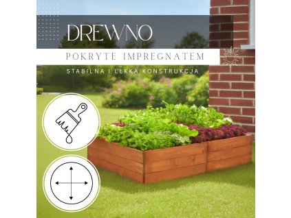 GB0003 LADĂ DE LEGUME 140 CM IMPREGNATĂ