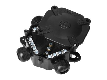 Cutie de conexiuni etanșă 122x122mm neagră