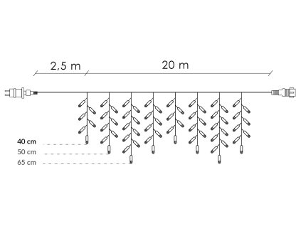 CL0530 PERDEA ȚURȚURI FLASH 500 LED
