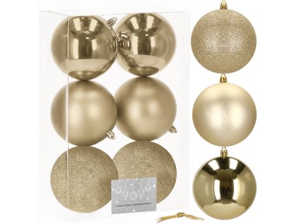 CA0841 GLOBURI DE CRĂCIUN 10 CM 6 BUC.