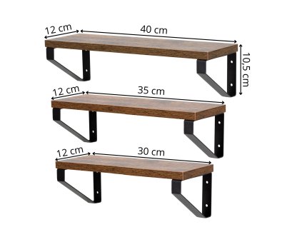 HF0049 RAFT 3 BUC. 30/35/40 X 12 X 9 CM