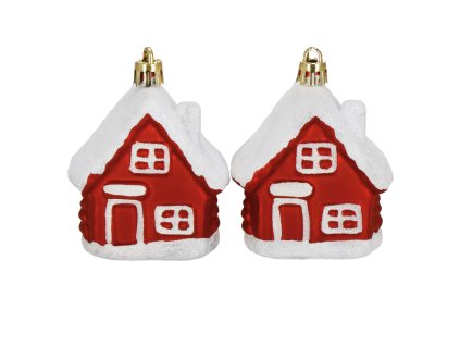 CA1323 DECORAȚIUNI BRAD CĂSUȚE 7 CM 2 BUC.